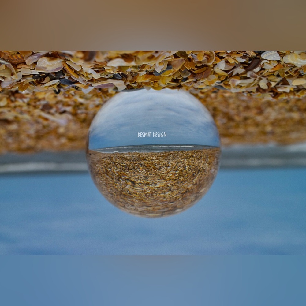 “Shore in the Sphere” 🖤  4” x 6” Framed Original Print by deSmit Design